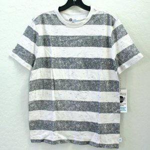 TOMS x Target Men's Oatmeal Striped Short Sleeve Tee T-Shirt size M